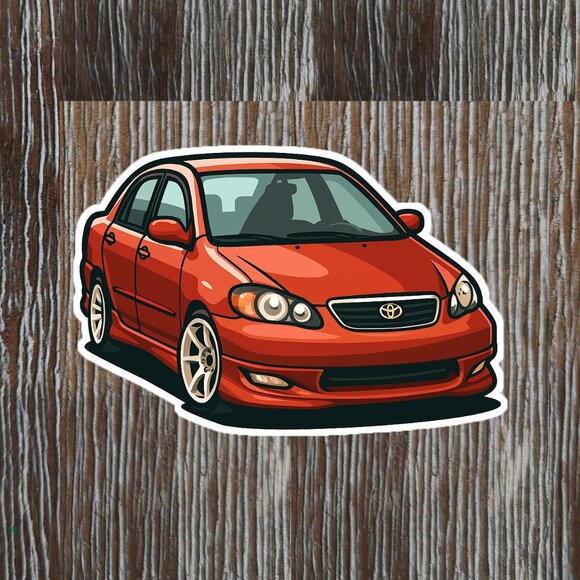 TOYOTA COROLLA 9th generation 2003-2008 Vinyl Sticker - Picture 1 of 1